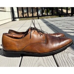 New Allen Edmonds Flatiron Brown Leather Dress Shoe Men's Size 13 Oxford Lace Up